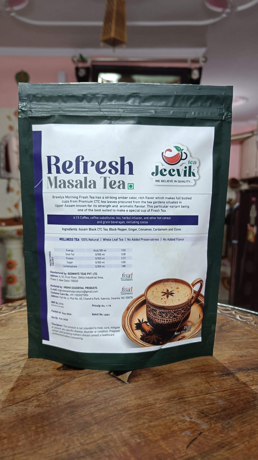Jeevik Refresh Masala Tea pack